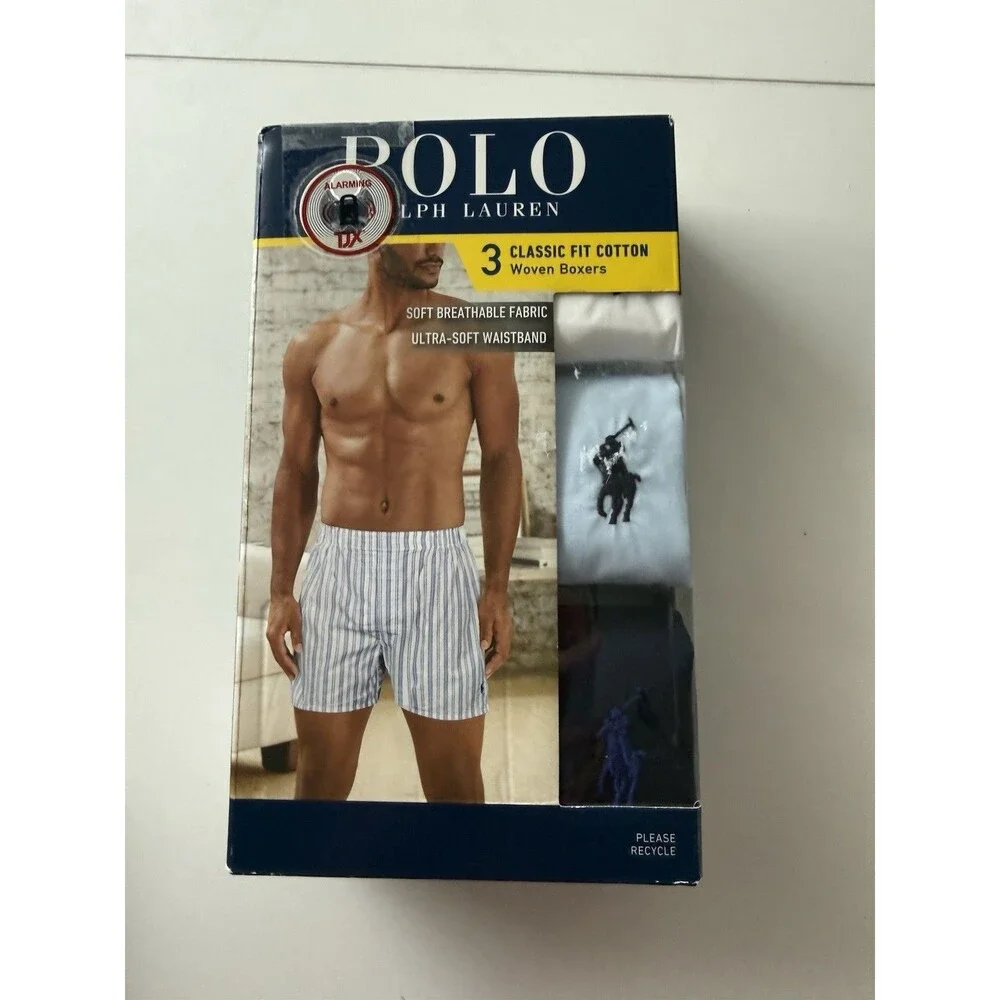 Polo Ralph Lauren 3-Pack WOVEN Boxers~Men's LRG 36